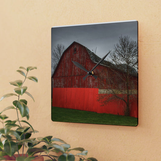 Rustic Farmhouse Wall Clock featuring Almont Roadside Reds