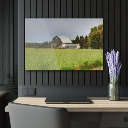 U R There Photography North Graf Road White Rustic Farmhouse Acrylic Wall Print