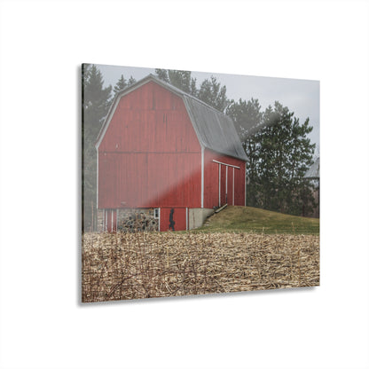 U R There Photography Fostoria Road Standing Man Red Rustic Farmhouse Acrylic Wall Print