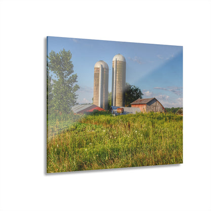 U R There Photography Morrish Road Silos II Rustic Farmhouse Acrylic Wall Print