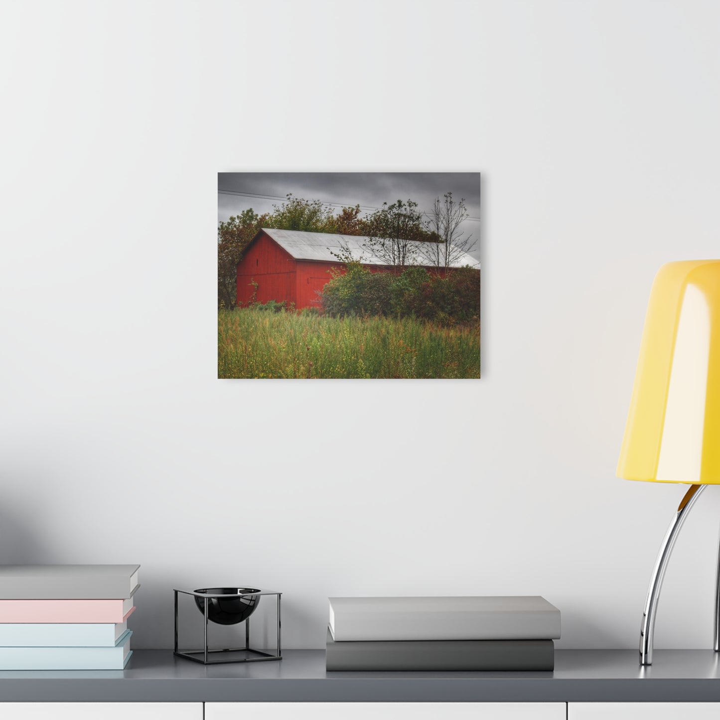 U R There Photography Willard Road Red I Rustic Farmhouse Acrylic Wall Print