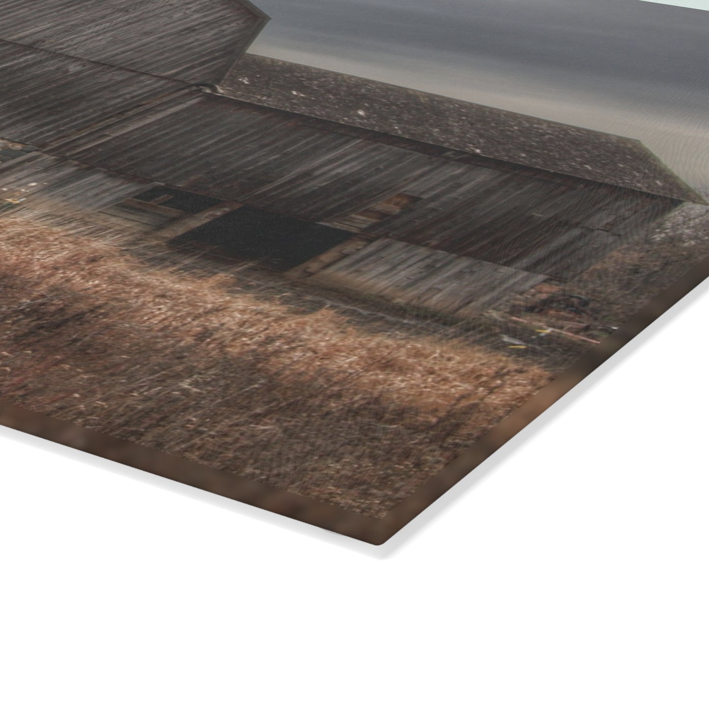 U R There Photography Majestic Grey Rustic Farmhouse Tempered-Glass Cutting Board