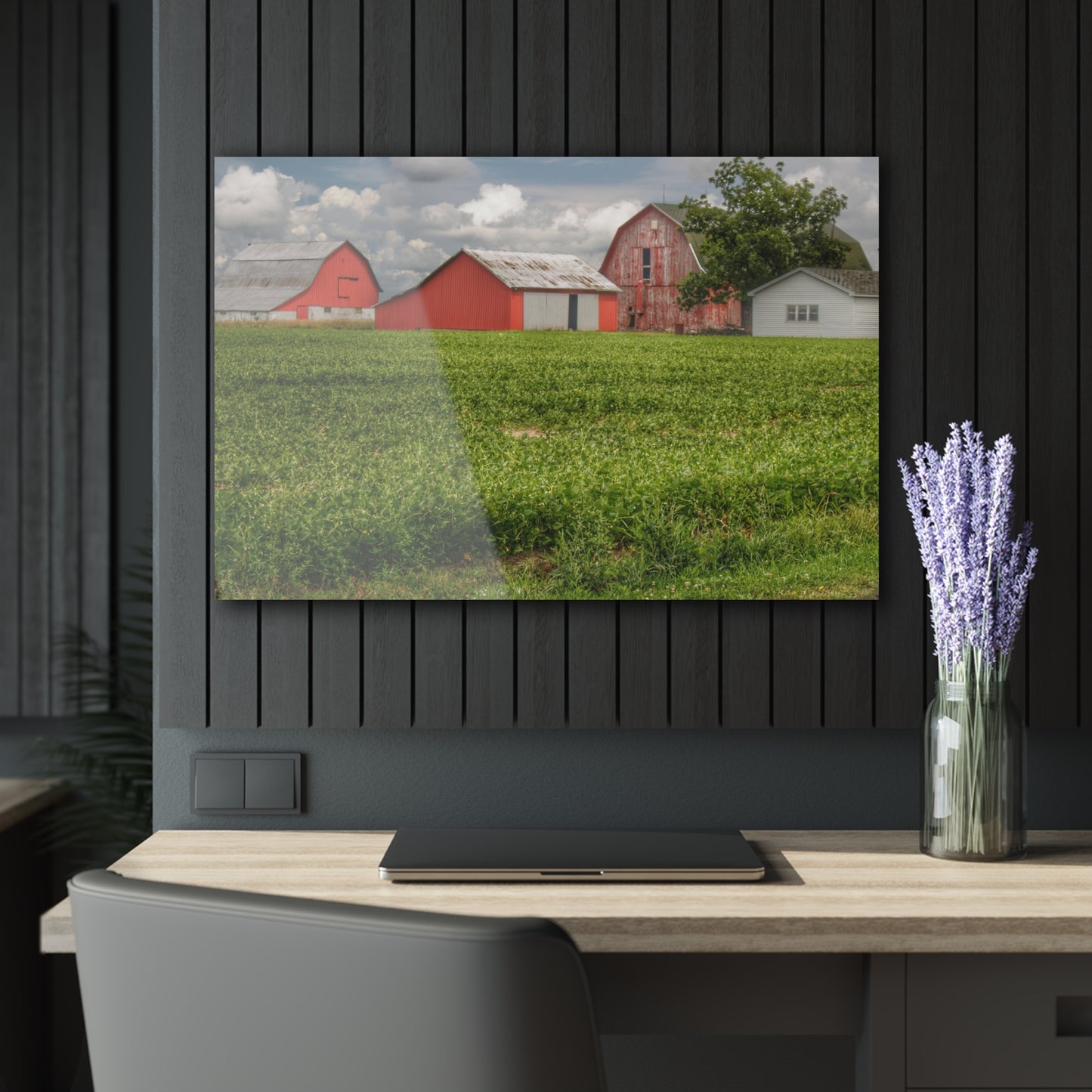 U R There Photography Roadside Trio Rustic Farmhouse Acrylic Wall Print