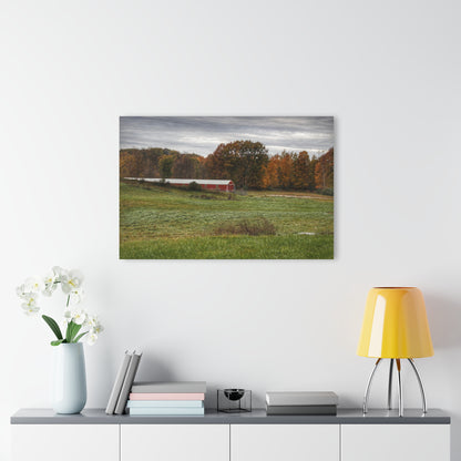 U R There Photography Bronson Lake Hidden Red I Rustic Farmhouse Acrylic Wall Print