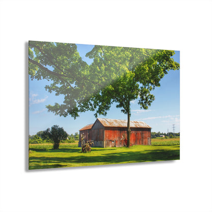 U R There Photography Hunters Creek Little Red Cow Barn Rustic Farmhouse Acrylic Wall Print