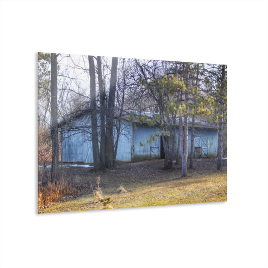 U R There Photography Hickory Lane Grey Rustic Farmhouse Acrylic Wall Print