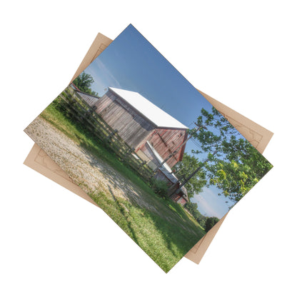 U R There Photography Castle Road Cow Barn II Rustic Farmhouse Decorative Ceramic Tile