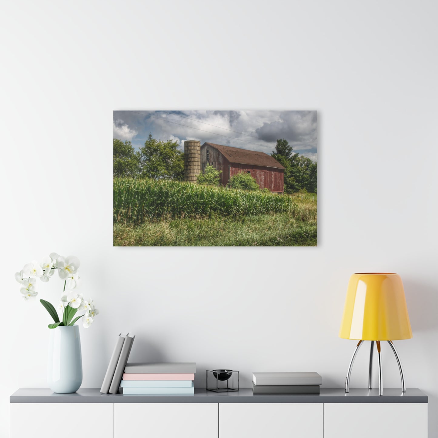 U R There Photography Armstrong Road Red III Rustic Farmhouse Acrylic Wall Print