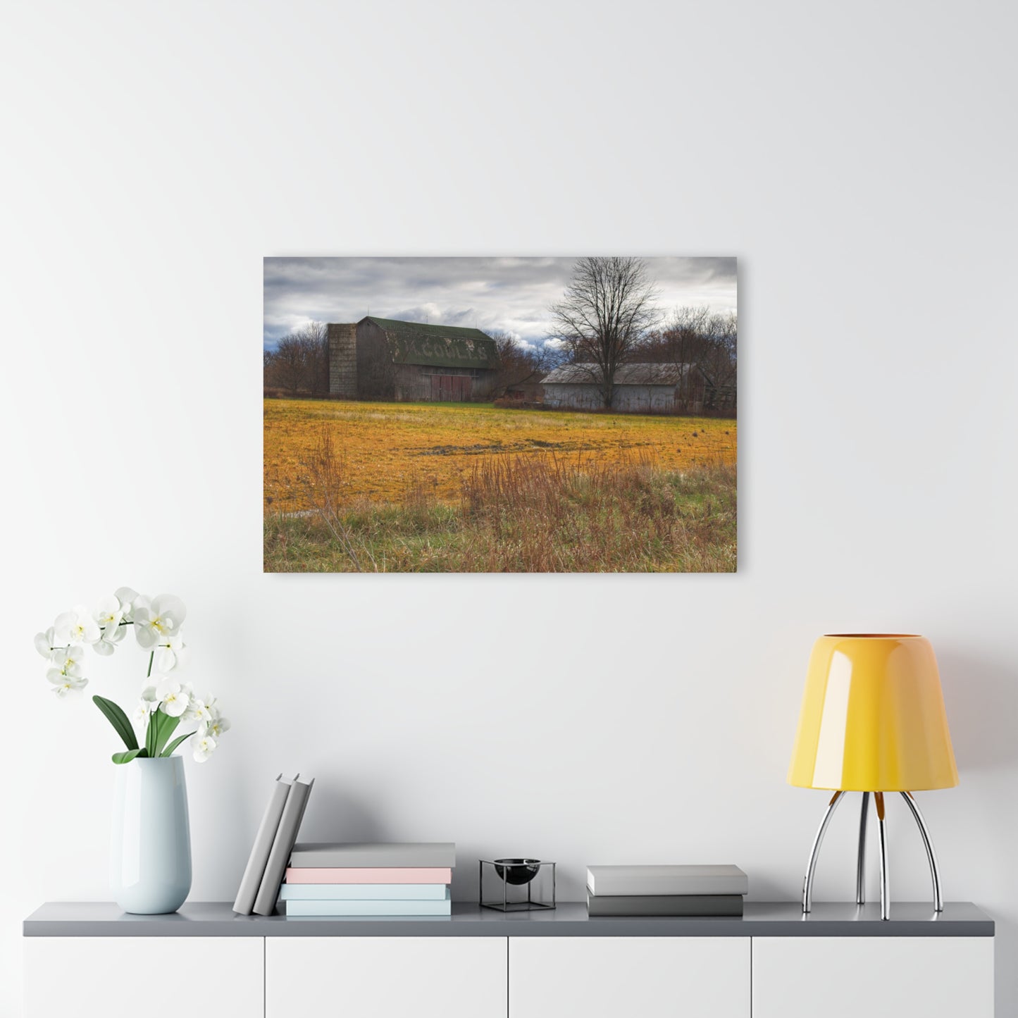 U R There Photography Fields of Golden Clover Rustic Farmhouse Acrylic Wall Print