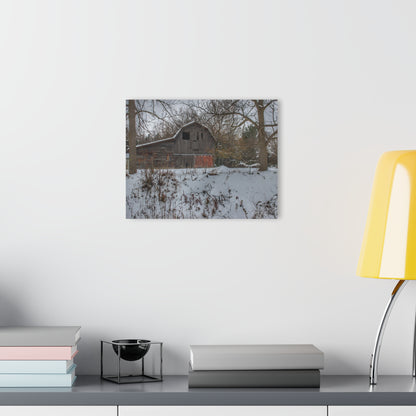 U R There Photography Hayes Road Grey in Winter II Rustic Farmhouse Acrylic Wall Print
