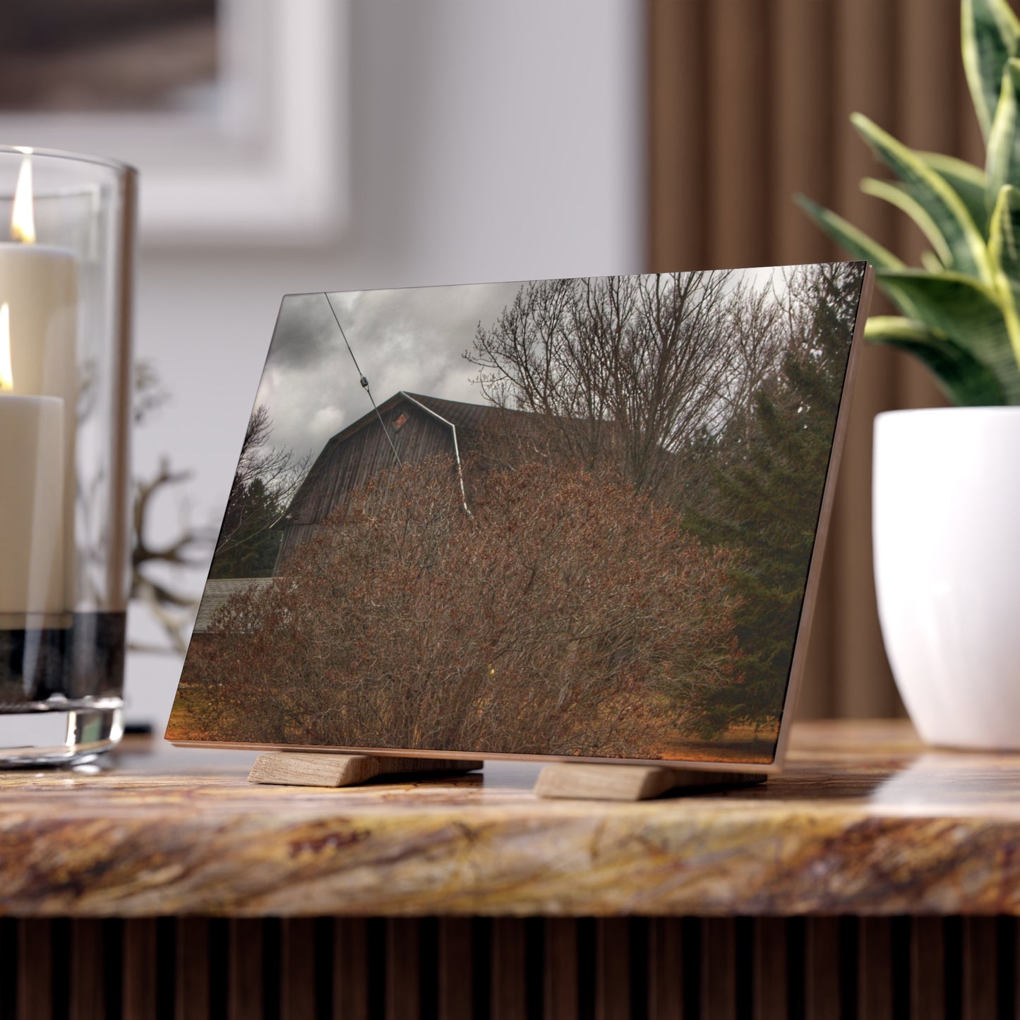 U R There Photography Caro Grey Hidden Rustic Farmhouse Decorative Ceramic Tile