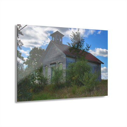 U R There Photography Mound Road Schoolhouse Rustic Farmhouse Acrylic Wall Print