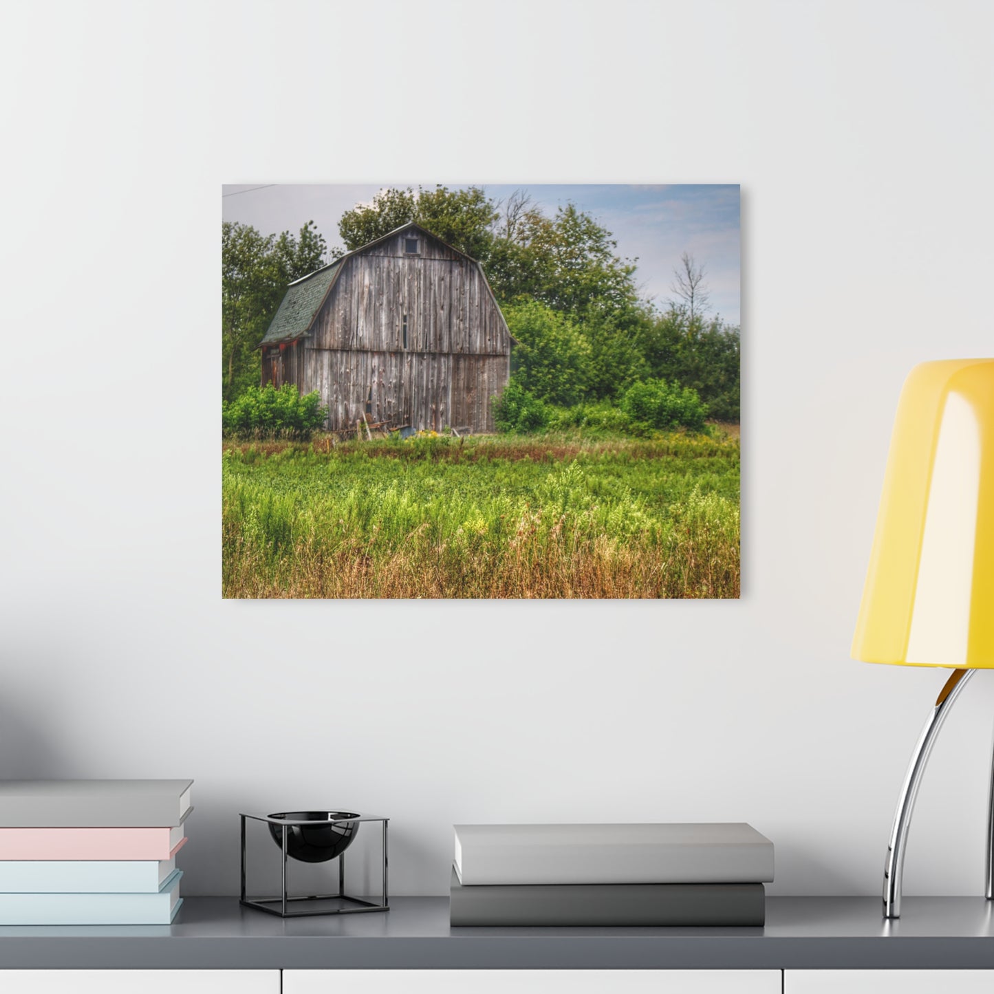U R There Photography Frankford Road Grey Rustic Farmhouse Acrylic Wall Print