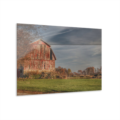 U R There Photography Marathon Road Red Cow Barn Rustic Farmhouse Acrylic Wall Print