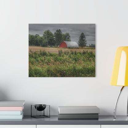 U R There Photography Mayville Road Red Quonset Rustic Farmhouse Acrylic Wall Print