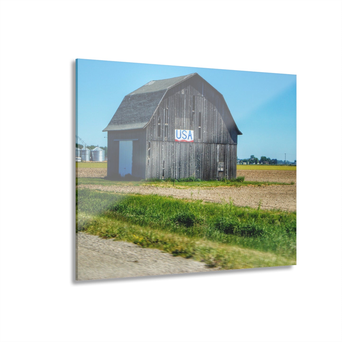 U R There Photography Unionville M-25 USA Grey Rustic Farmhouse Acrylic Wall Print