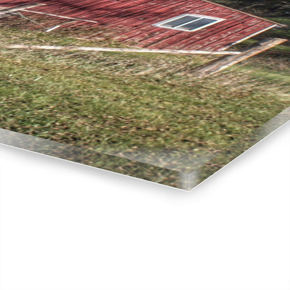 U R There Photography Little Red Shack Rustic Farmhouse Acrylic Wall Print