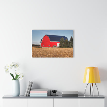 U R There Photography South Kirk Road Modern Red Rustic Farmhouse Acrylic Wall Print