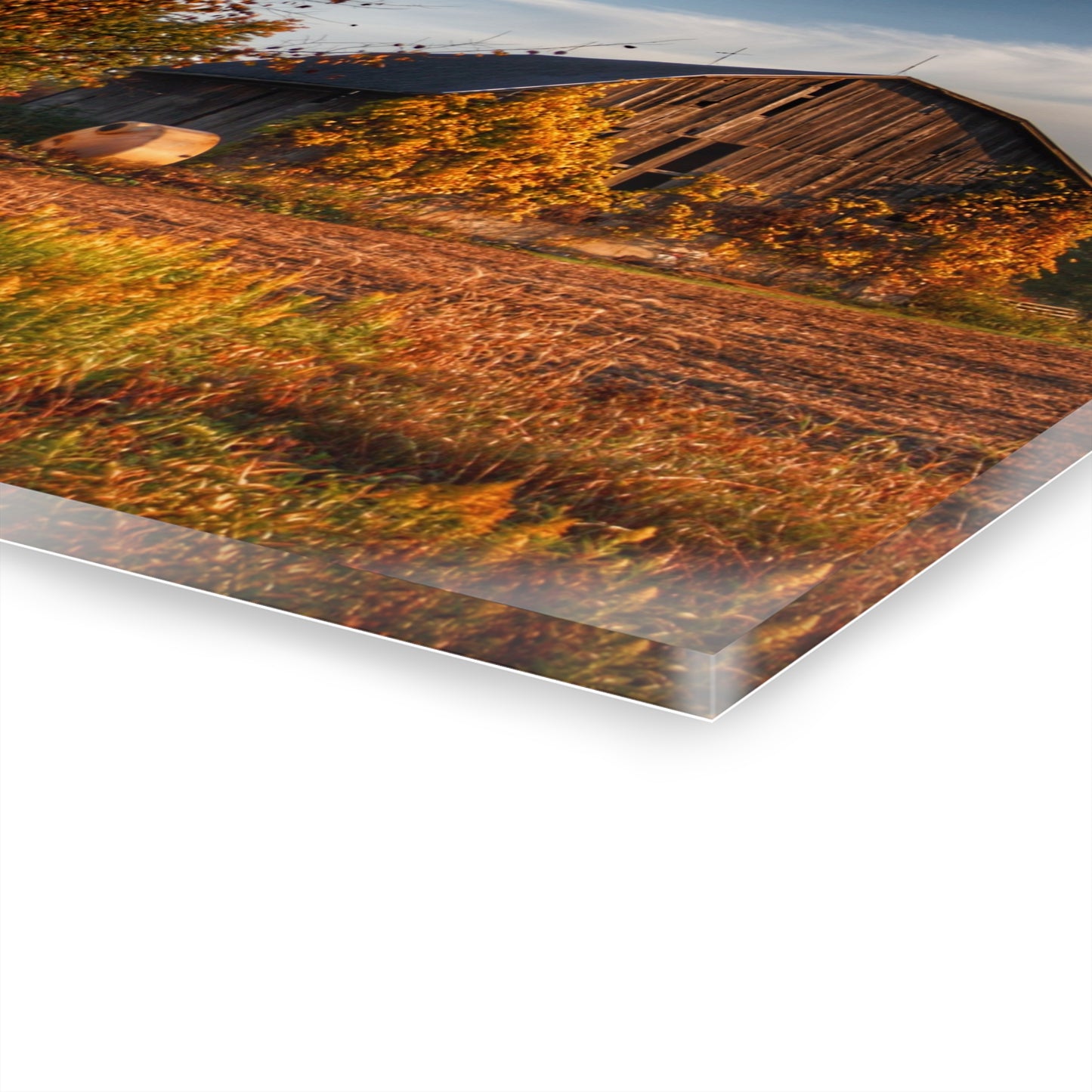 U R There Photography Lake Pleasant Road Grey Rustic Farmhouse Acrylic Wall Print