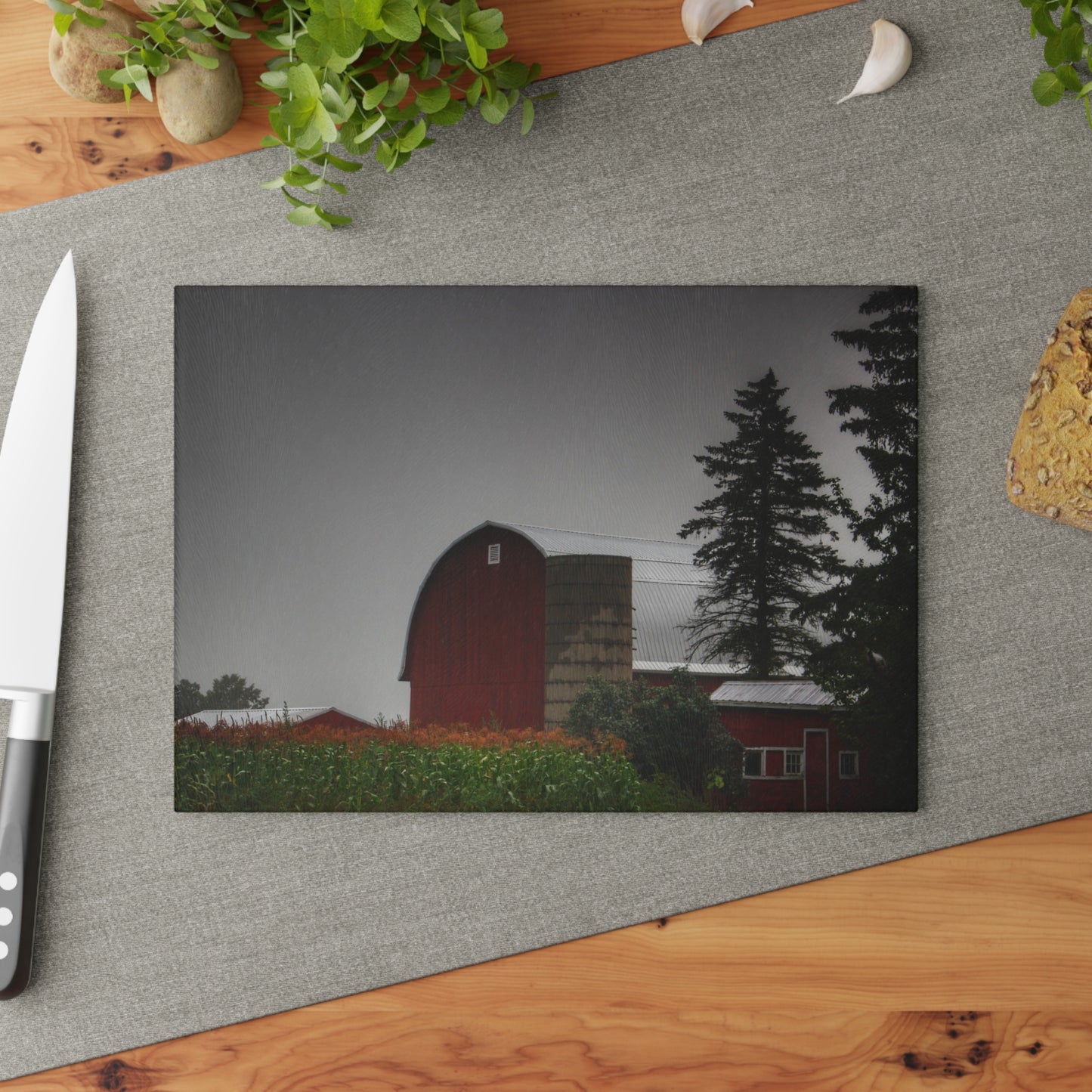U R There Photography Beyond the Fog on Haines Rustic Farmhouse Tempered-Glass Cutting Board