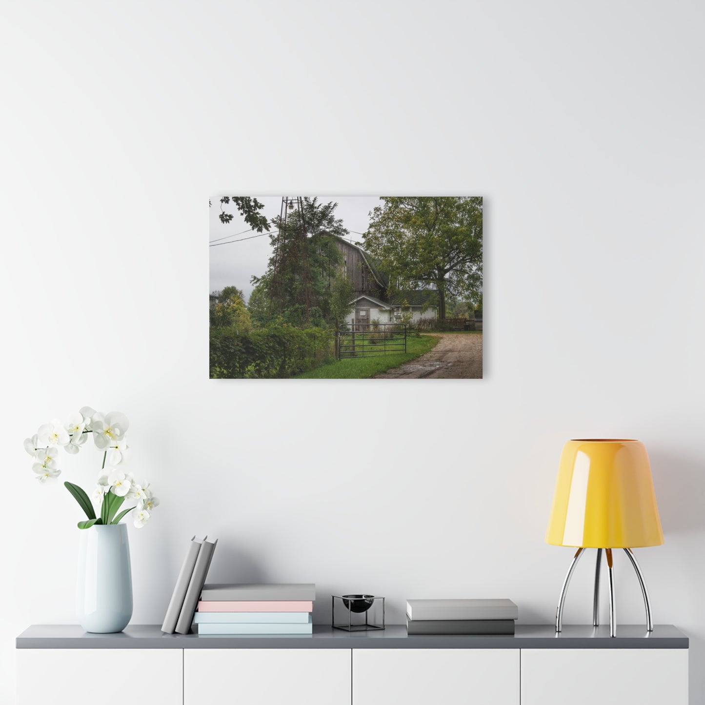 U R There Photography Noble Road Hidden Grey Rustic Farmhouse Acrylic Wall Print