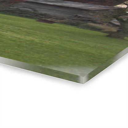 U R There Photography Dodge Road Red Rustic Farmhouse Acrylic Wall Print