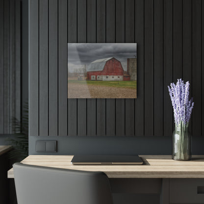 U R There Photography Murray Road Red Rustic Farmhouse Acrylic Wall Print