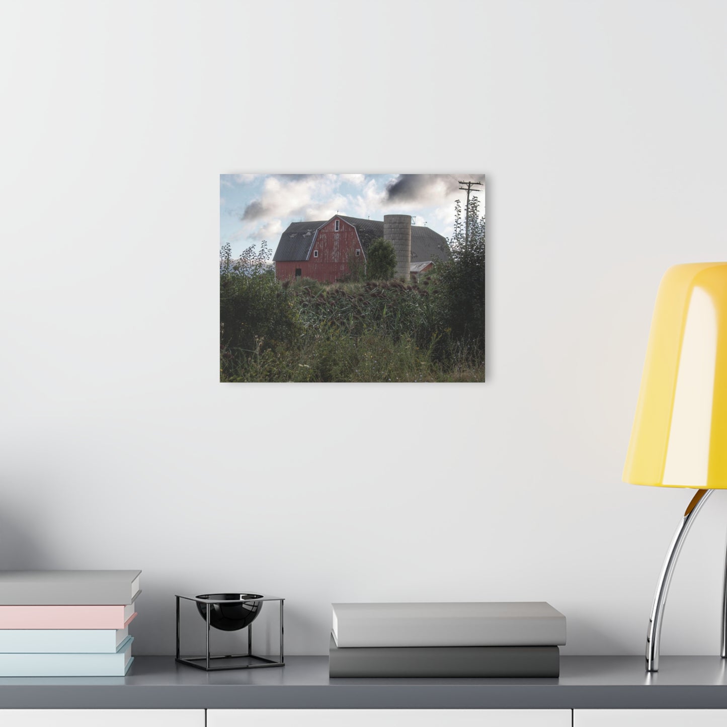 U R There Photography Greenwood Road Red II Rustic Farmhouse Acrylic Wall Print