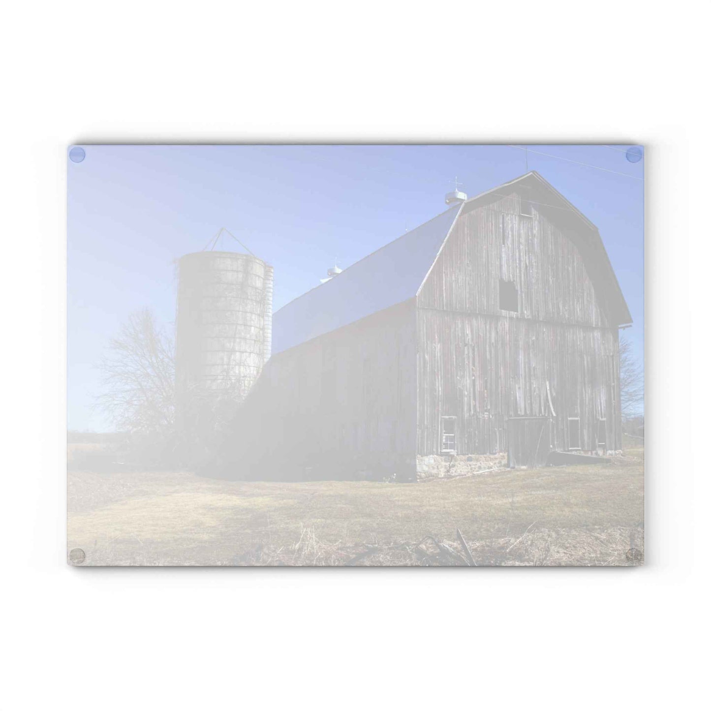 U R There Photography North Irish Red I Rustic Farmhouse Tempered-Glass Cutting Board