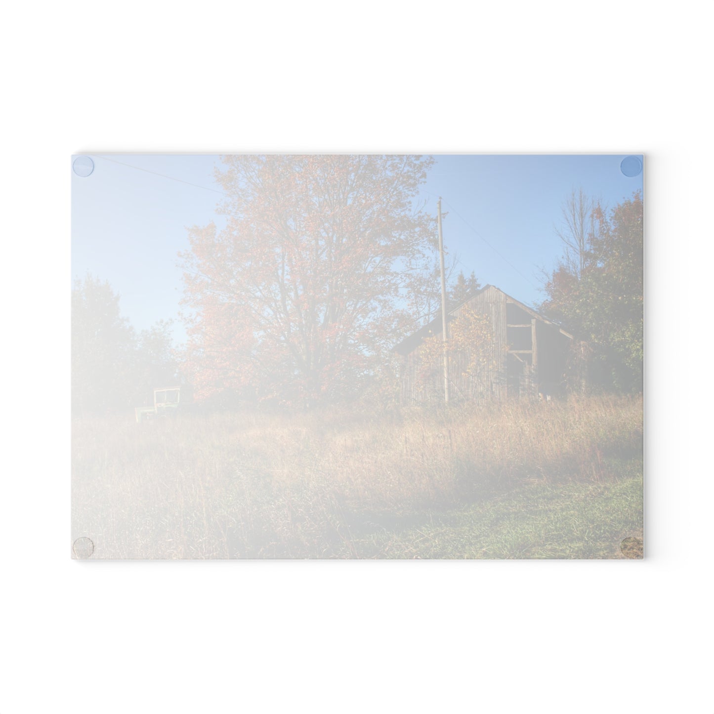 U R There Photography Clothier Road Grey Rustic Farmhouse Tempered-Glass Cutting Board