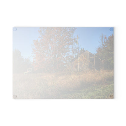U R There Photography Clothier Road Grey Rustic Farmhouse Tempered-Glass Cutting Board