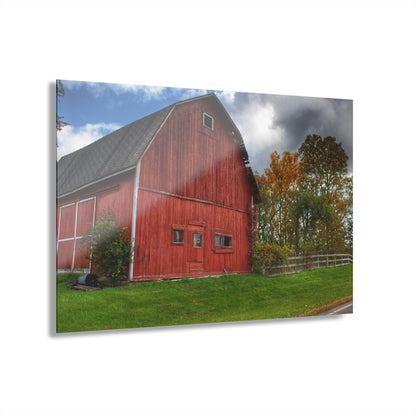 U R There Photography Hegal Road Old Red II Rustic Farmhouse Acrylic Wall Print