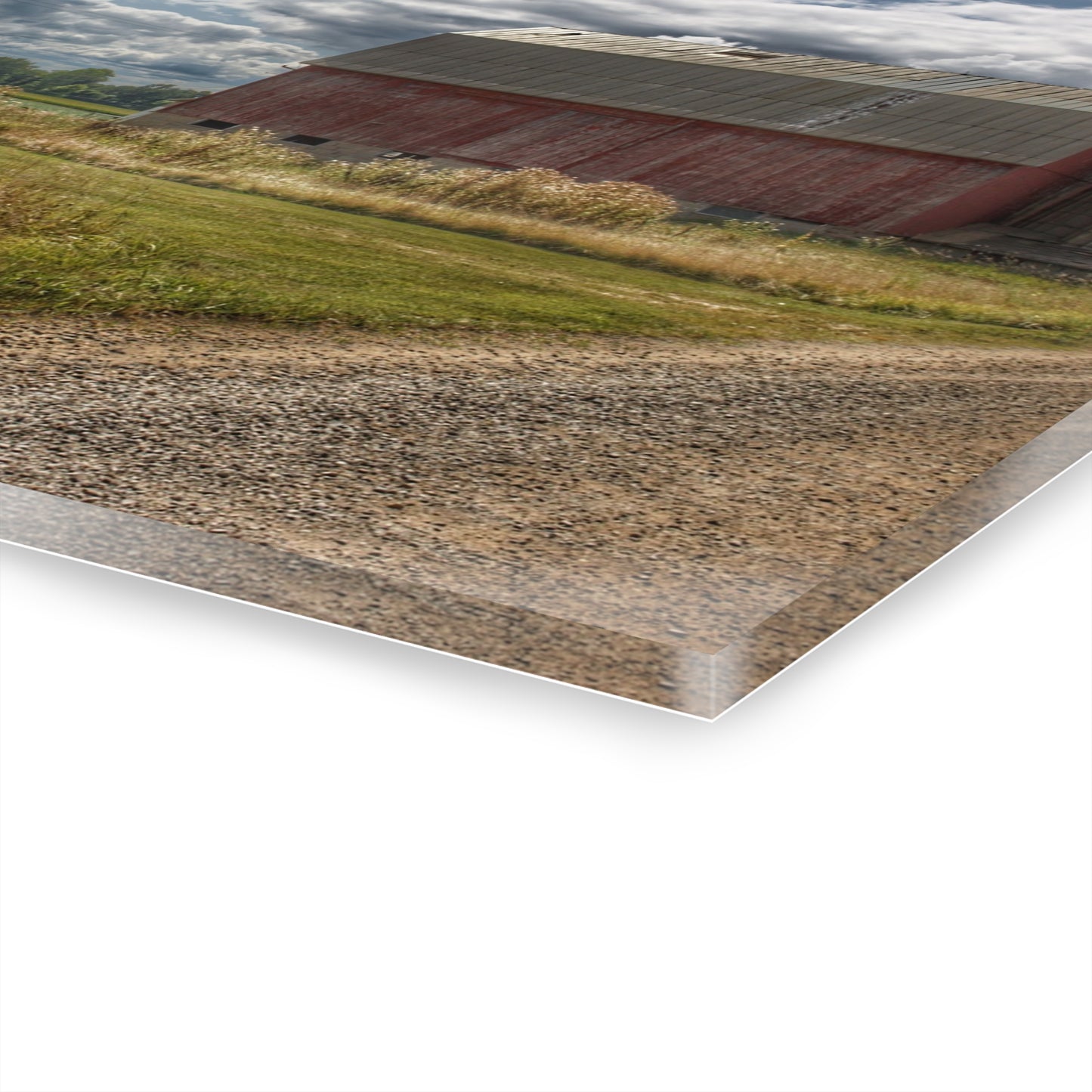 U R There Photography Haines Road Reds Rustic Farmhouse Acrylic Wall Print