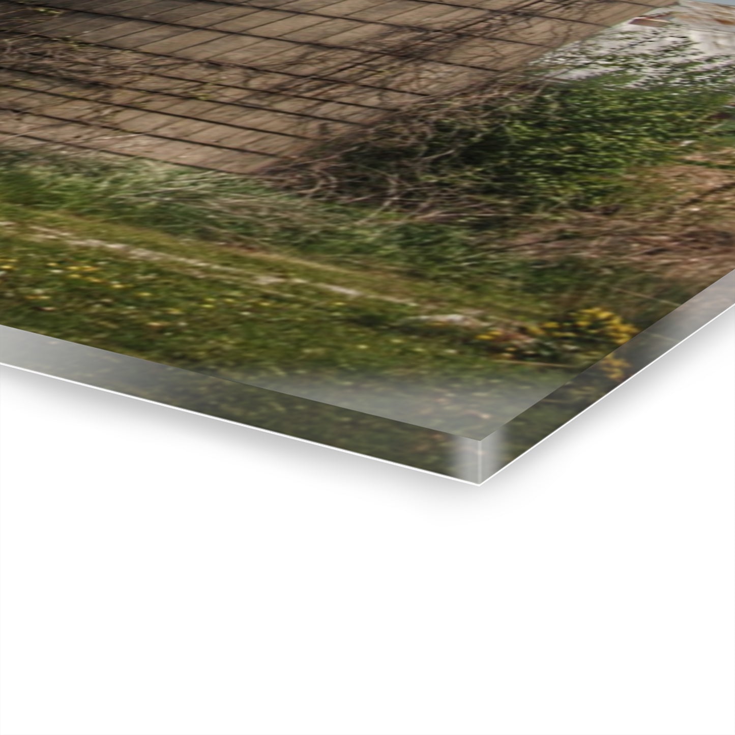 U R There Photography McDowell Road Red Rustic Farmhouse Acrylic Wall Print