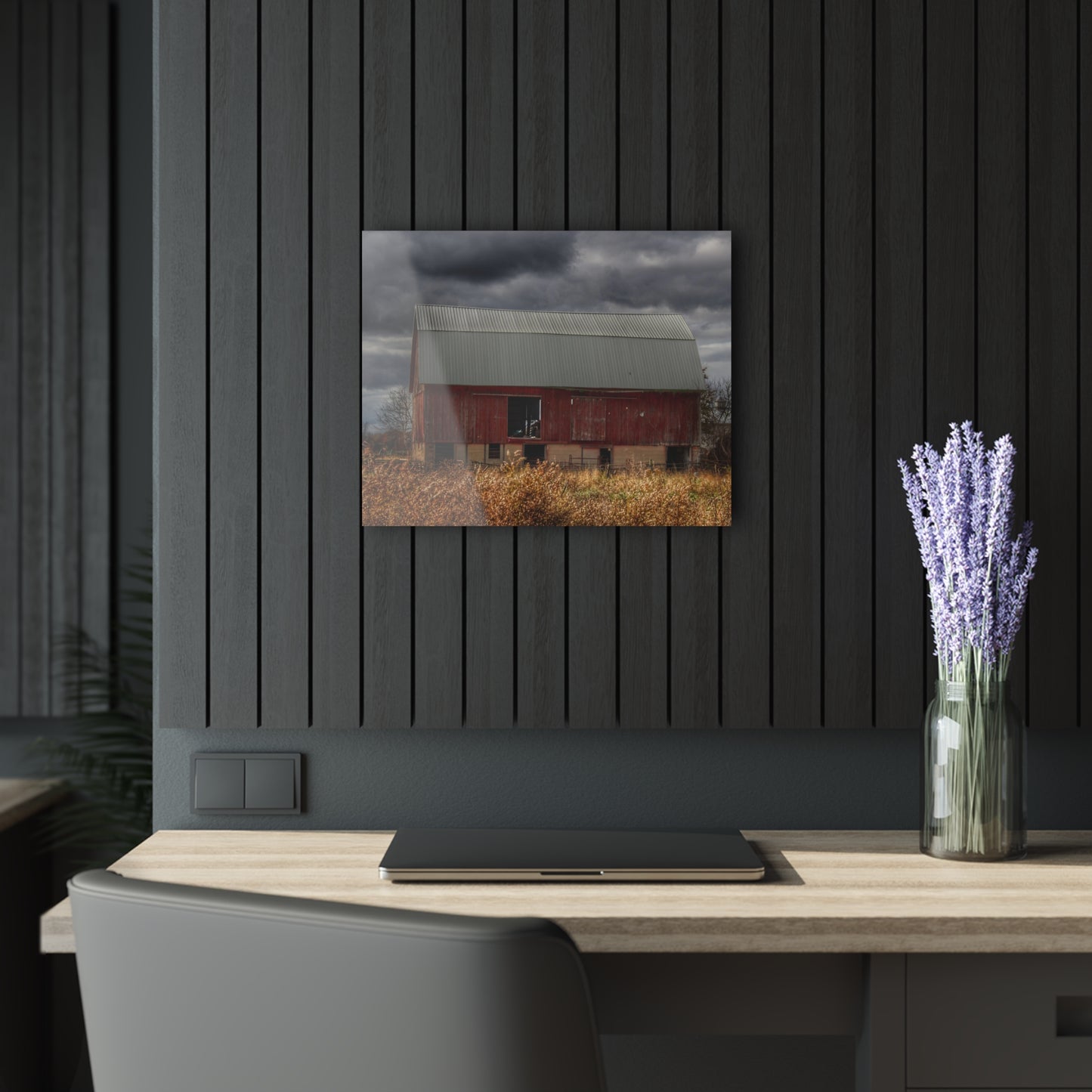 U R There Photography Booth Road Cow Barn I Rustic Farmhouse Acrylic Wall Print