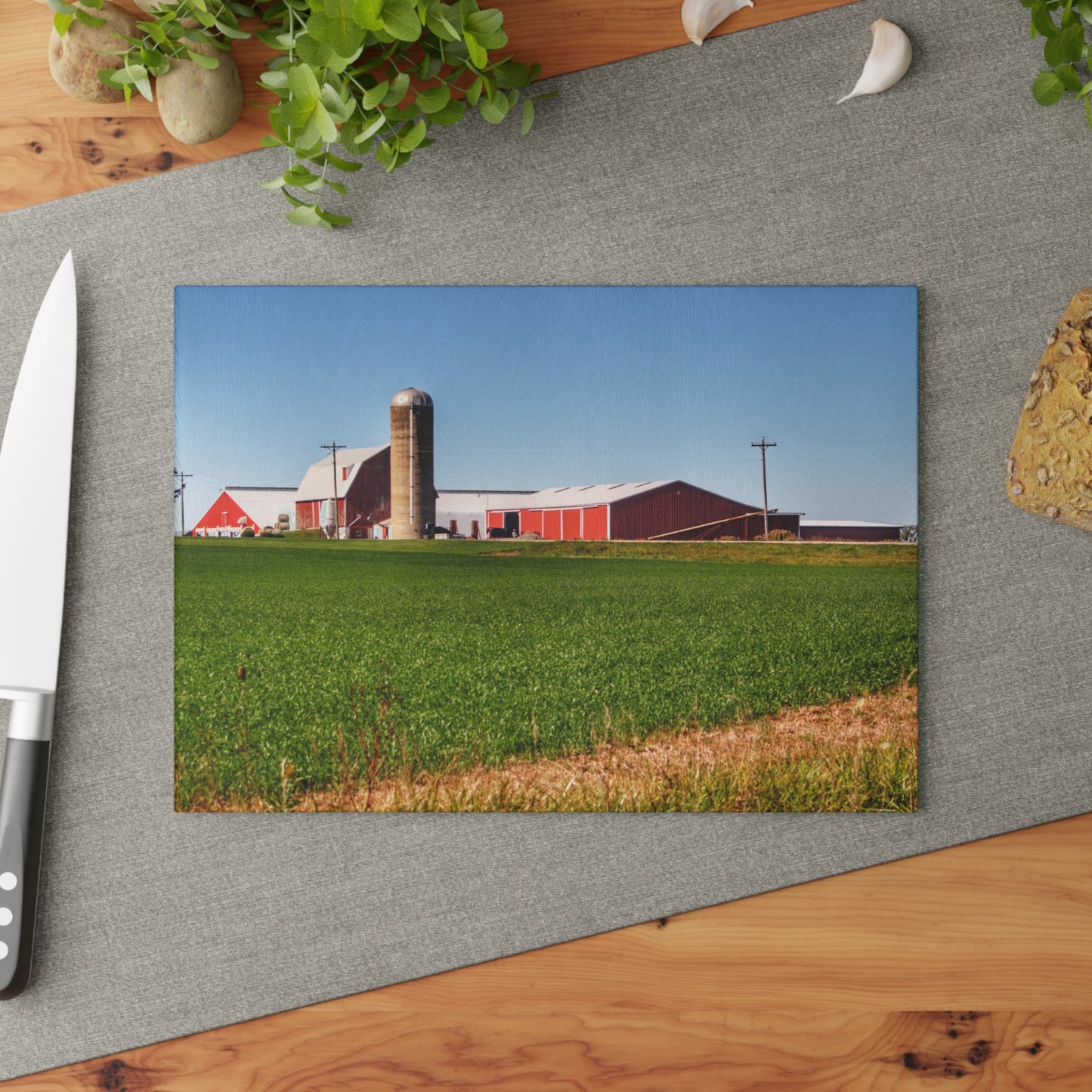 Barn Boutique Rustic Tempered-Glass Cutting Board| Patterson Road Farm Across the Field II