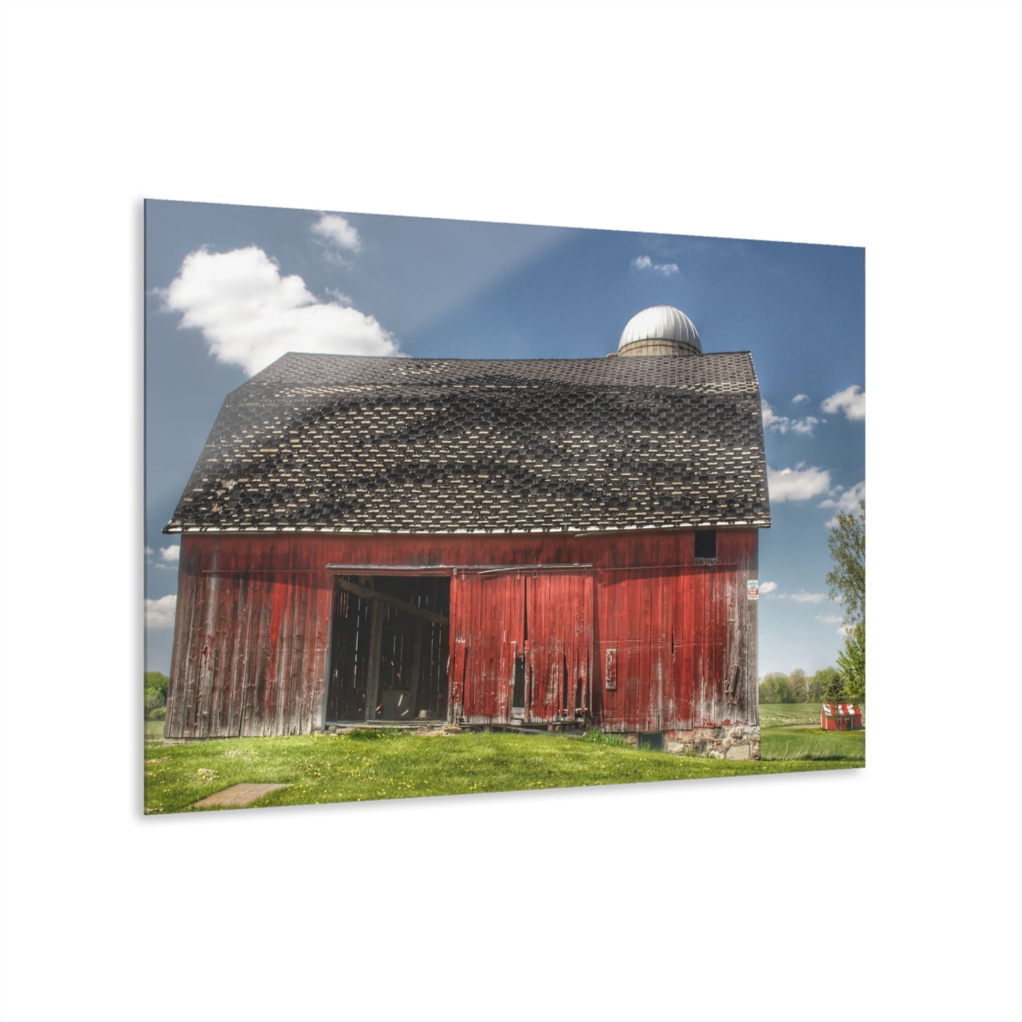 U R There Photography Hollenbeck Road Red III Rustic Farmhouse Acrylic Wall Print