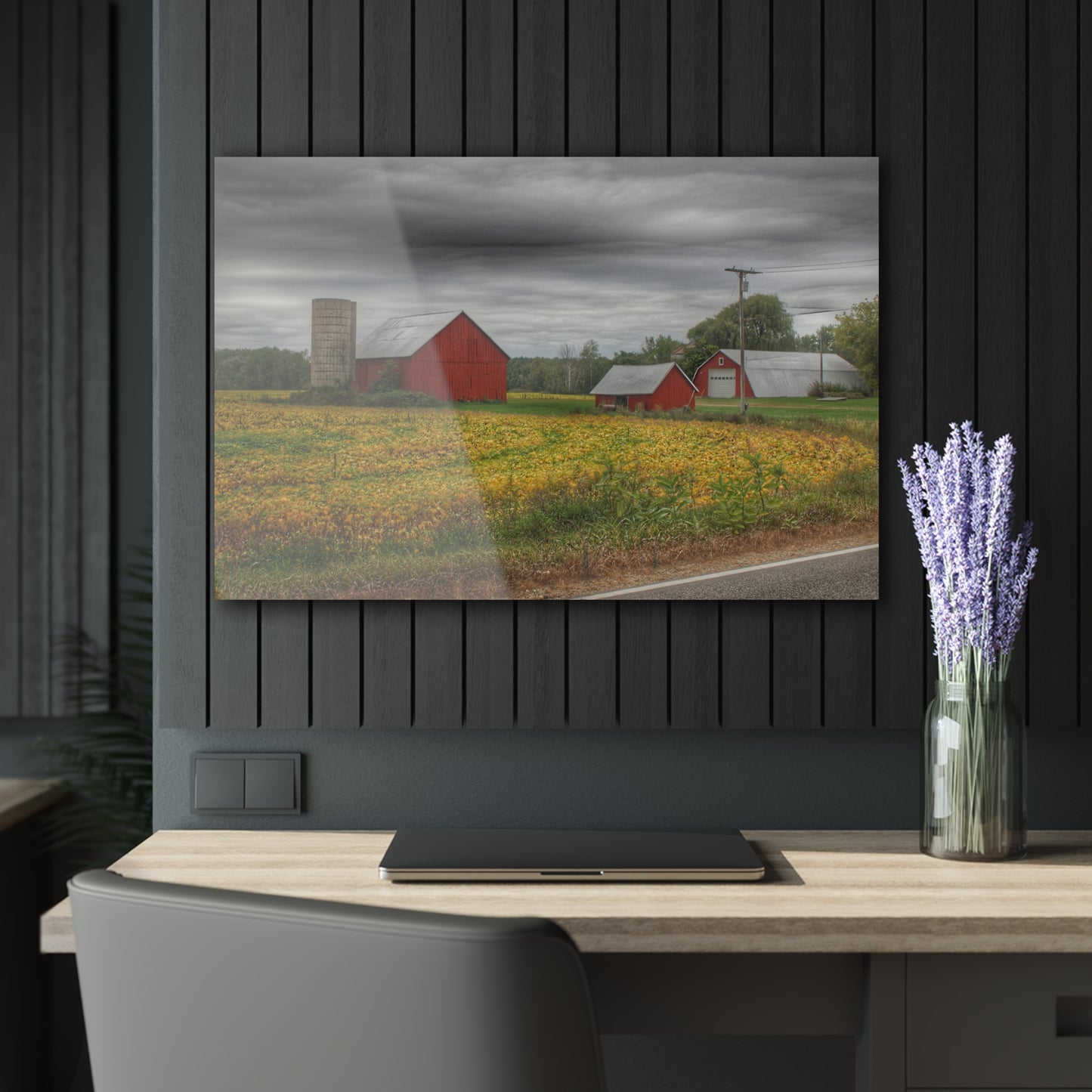 U R There Photography Kingston Road Trio III Rustic Farmhouse Acrylic Wall Print