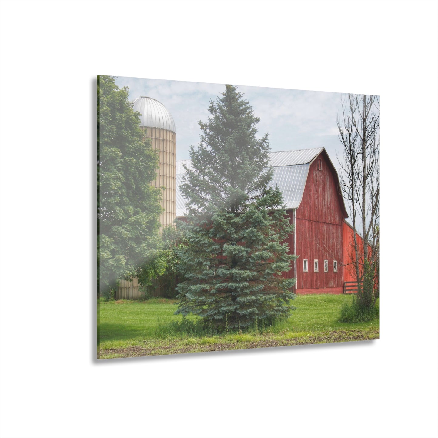 U R There Photography German Road Red I Rustic Farmhouse Acrylic Wall Print