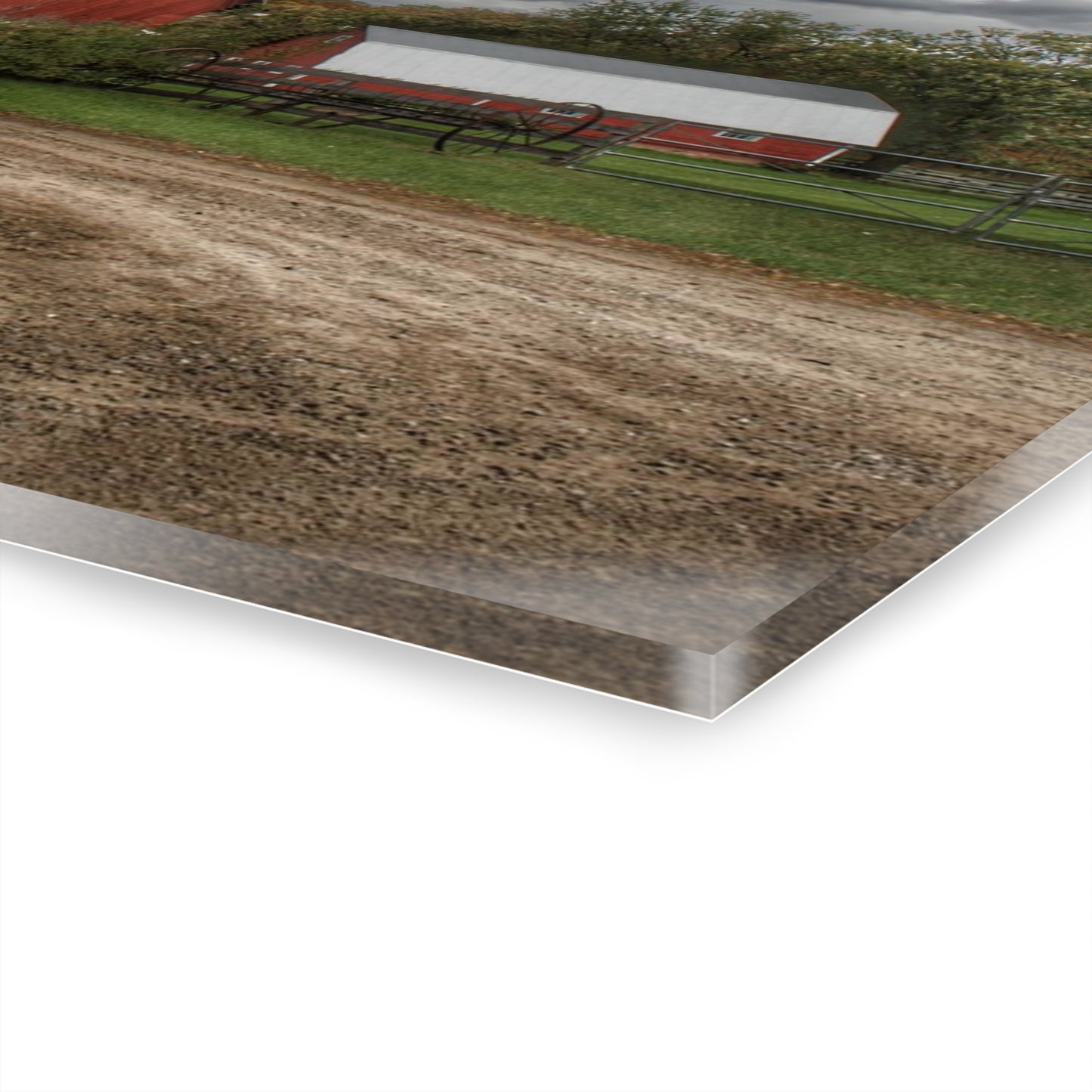 U R There Photography Horton Road Red and Silo Rustic Farmhouse Acrylic Wall Print