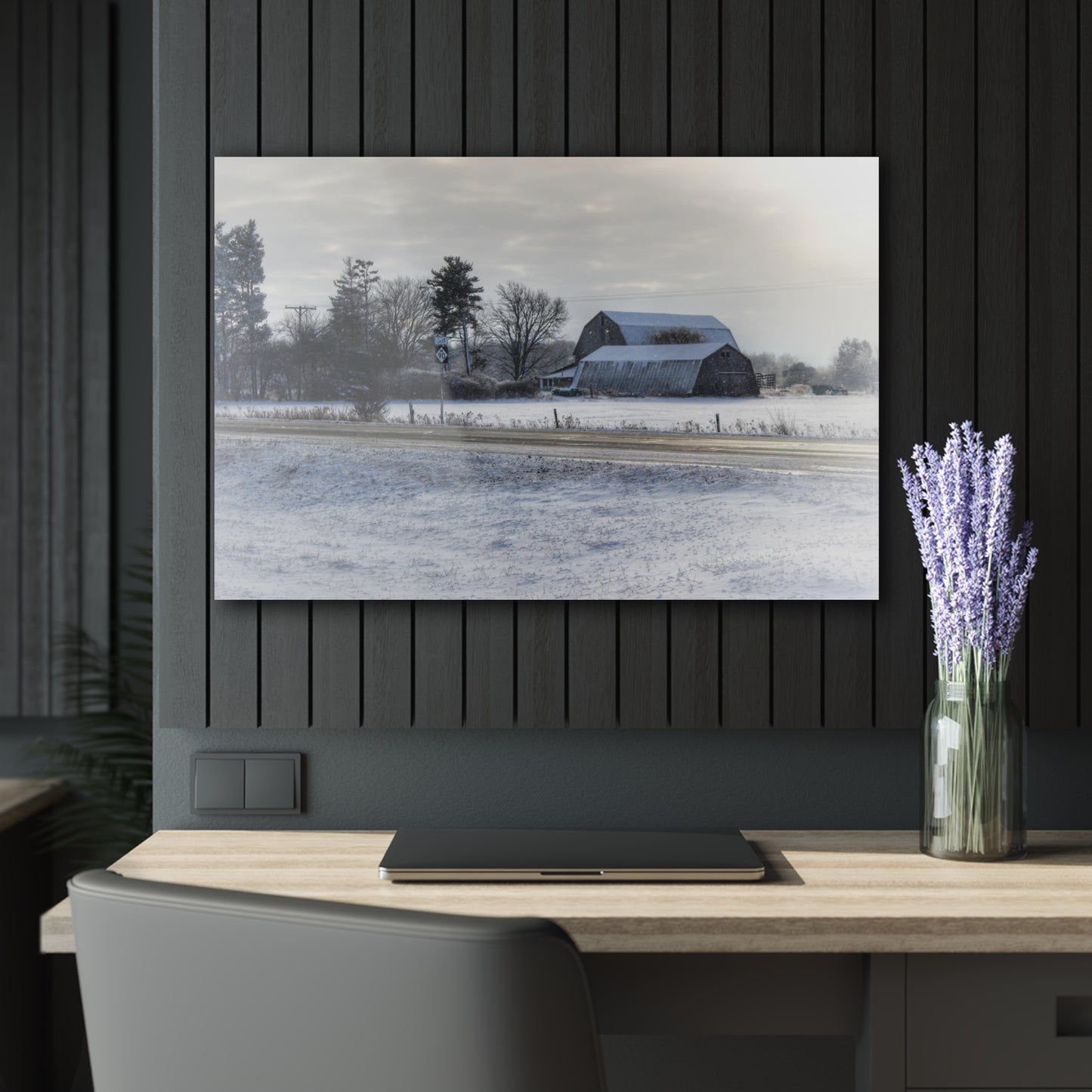 U R There Photography Otter Lake Road Greys Rustic Farmhouse Acrylic Wall Print