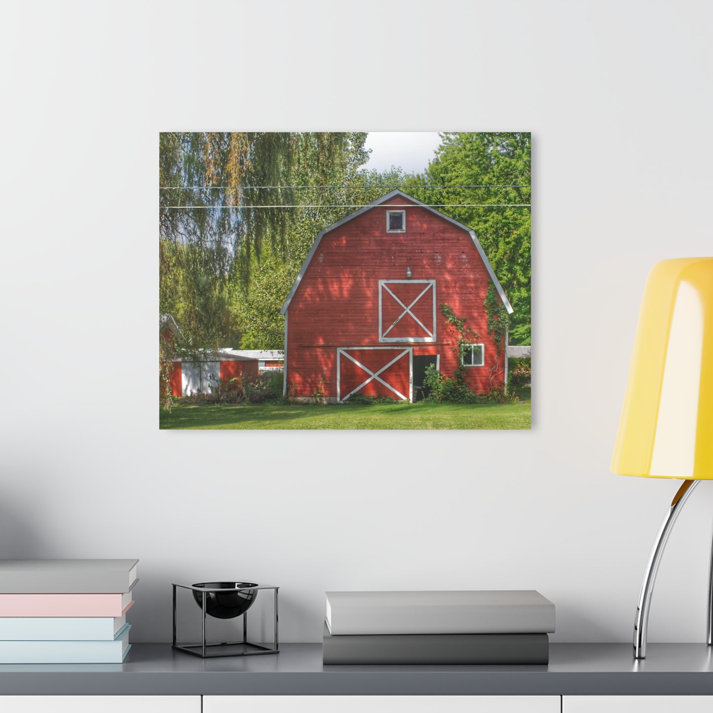 U R There Photography Henderson Red Rustic Farmhouse Acrylic Wall Print