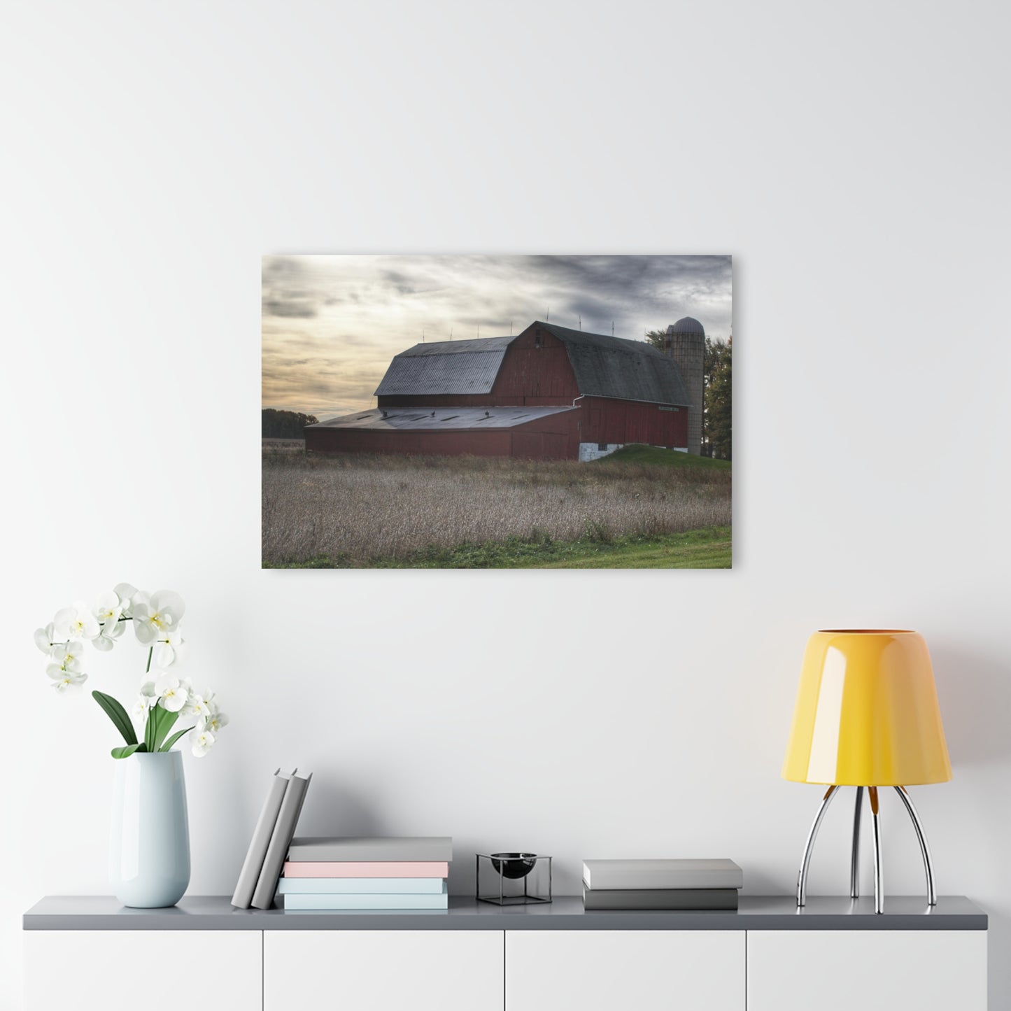 U R There Photography Brown City Red I Rustic Farmhouse Acrylic Wall Print