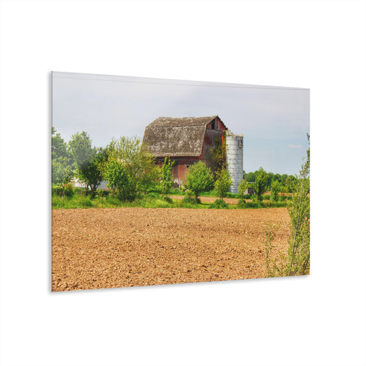 U R There Photography Colwood Road Old Red Rustic Farmhouse Acrylic Wall Print