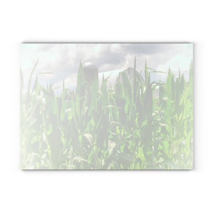 U R There Photography Beyond the Corn in Millington Rustic Farmhouse Tempered-Glass Cutting Board