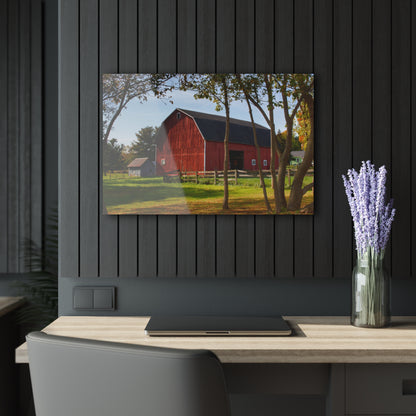 Barn Boutique Modern Farmhouse Acrylic Wall Print| Hough Road Red