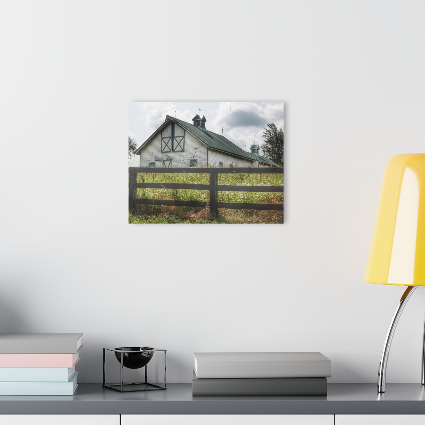 U R There Photography Sutton Road White Rustic Farmhouse Acrylic Wall Print