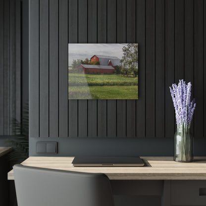 U R There Photography West Dodge Road Reds Rustic Farmhouse Acrylic Wall Print