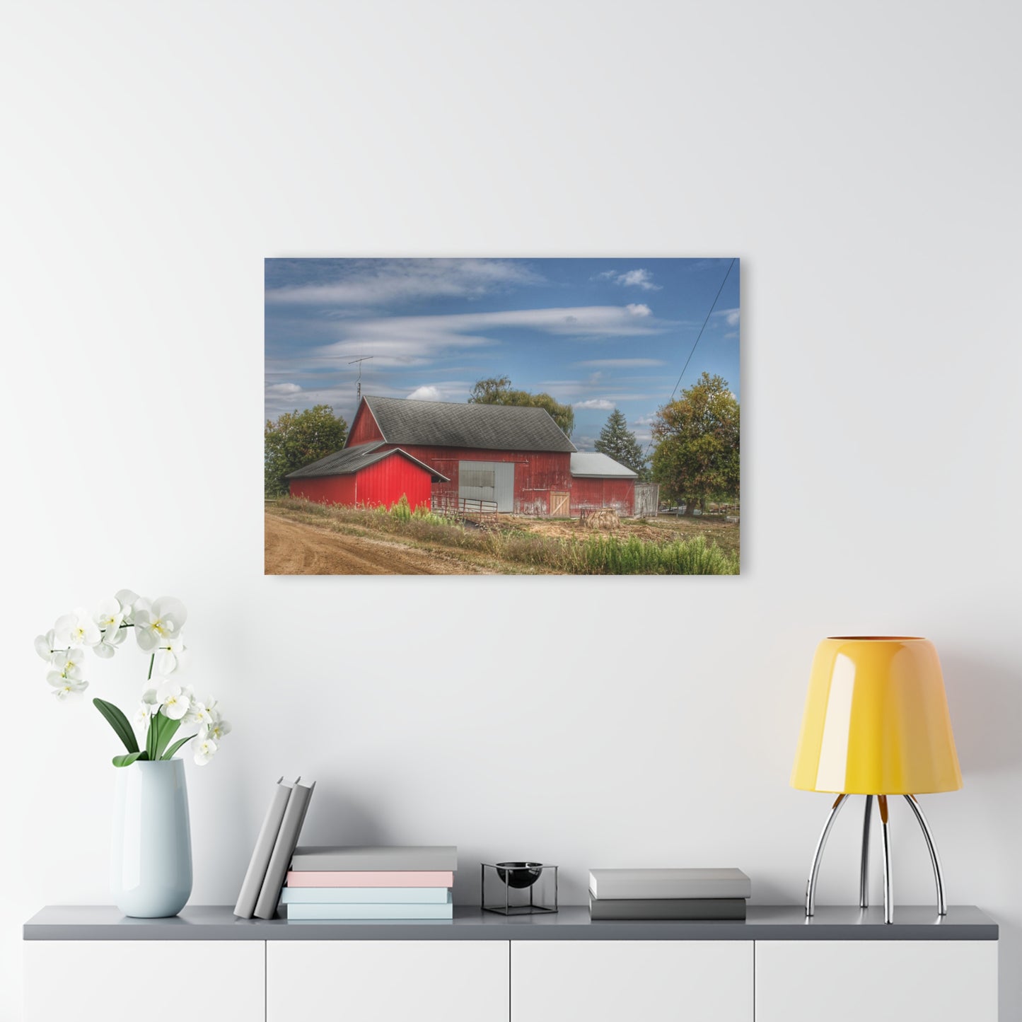 U R There Photography Wheeling Road Horse Barn Rustic Farmhouse Acrylic Wall Print