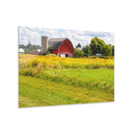 U R There Photography Starr Court Red I Rustic Farmhouse Acrylic Wall Print